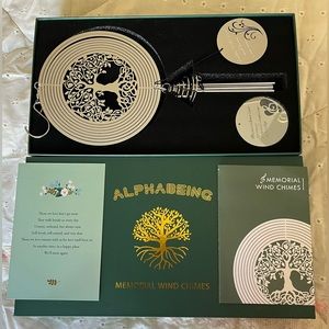 Alpha Being Memorial Wind Chimes. New in Box.